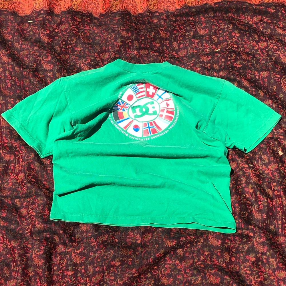 DC Green Short Sleeve Tee with Graphic Design